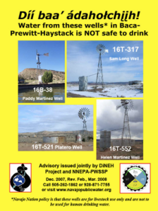 Addressing Uranium Contamination on the Navajo Nation (Photo Courtesy of http://www.epa.gov/region09/superfund/navajo-nation/contaminated-water.html )